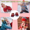 thumbnail image 5 of Guantes convertibles con tapa abatible de dibujos animados para niños pequeños, guantes sin dedos de punto de lana de invierno con manopla, 5 of 5