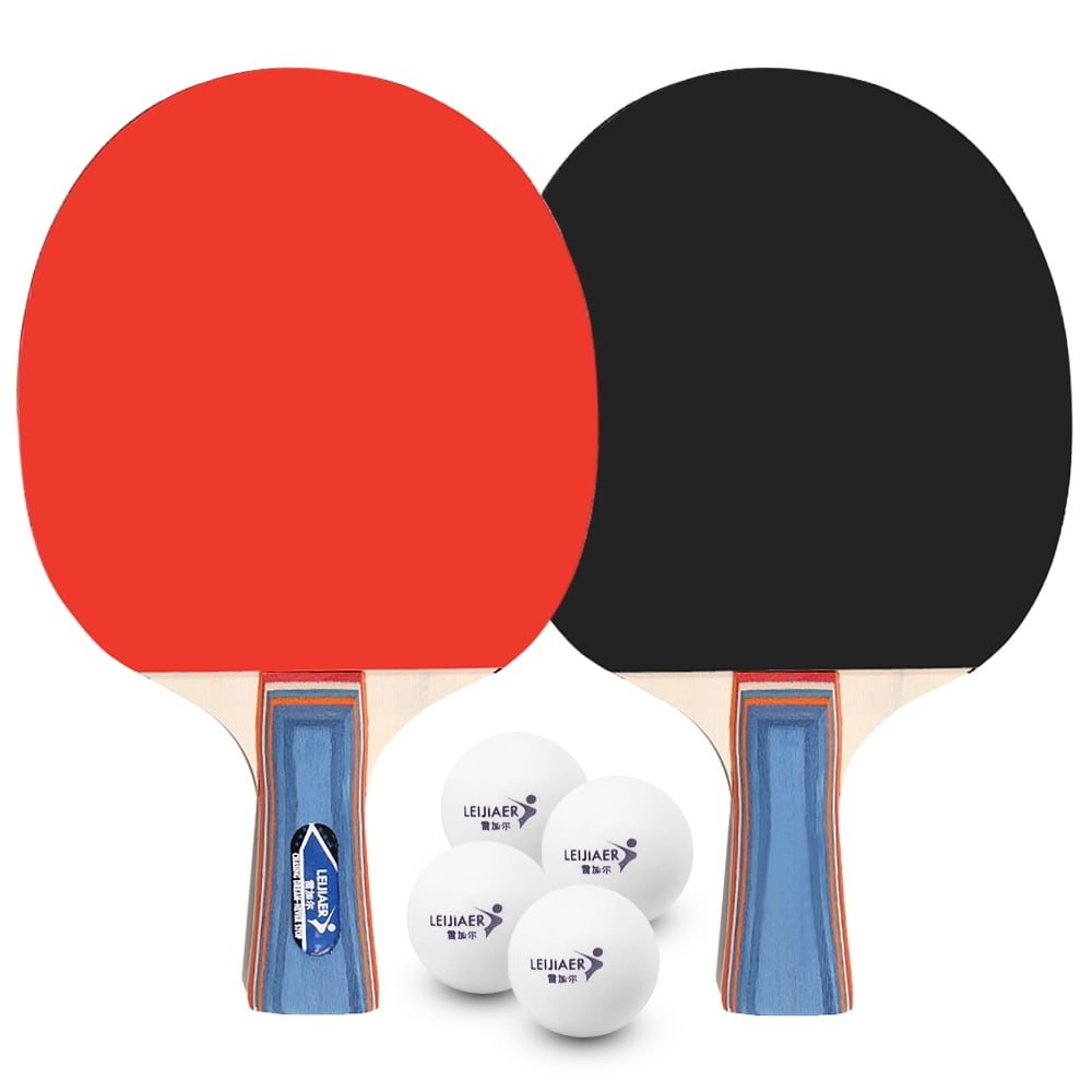 Table Tennis 2 Player Set 2 Table Tennis Bats Rackets with 4 Ping Pong P7A5