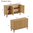thumbnail image 2 of Eastvita Buffet Moderne à 3 Portes Cannelées avec Tablette Réglable - Crédence en Bois pour Café-Bar, 2 of 5