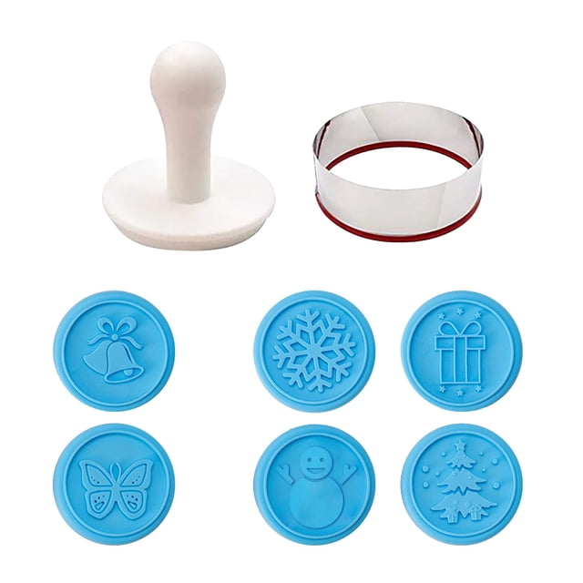 Juego de sellos de silicona para galletas de Navidad, juego de sellos para galletas con molde de estampado de galletas Wmkox8yii FHAKJF1698