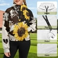 thumbnail image 6 of Uourmeti Cow Print Sunflowers Youth Zip Up Sweatshirt with Pocket Quarter Zip Up Design Lightweight Athletic Wear Soft Casual Pullover Top Size 13-14, 6 of 7