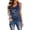 Navy, variant on Womens Sleeveless One Shoulder Tank Top Ruched Slim Fit Shirts Basic Crop Y2k Tops 2026 Spring Fashion Clothing