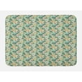 thumbnail image 1 of Forest Bath Mat, Trees and Birds Flying Drawn by Hand, Plush Bathroom Decor Mat with Non Slip Backing, 29.5" X 17.5", Grey Yellow Seafoam, by Ambesonne, 1 of 2