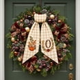 thumbnail image 5 of Thanksgiving Wreath Sash Pumpkin Decor with Letter O, Soft Fall Ribbon for Wreaths, Pumpkins Fall Wreath Sash for Front Door, 5 of 6