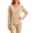 Beige, variant on Women's Plus Size thermal Underwear Top Fleece Lined V Neck Long Sleeve Warm Base Layer Shirt Soft Comfy Cold Weather Top for Loungewear Daily Wear Red