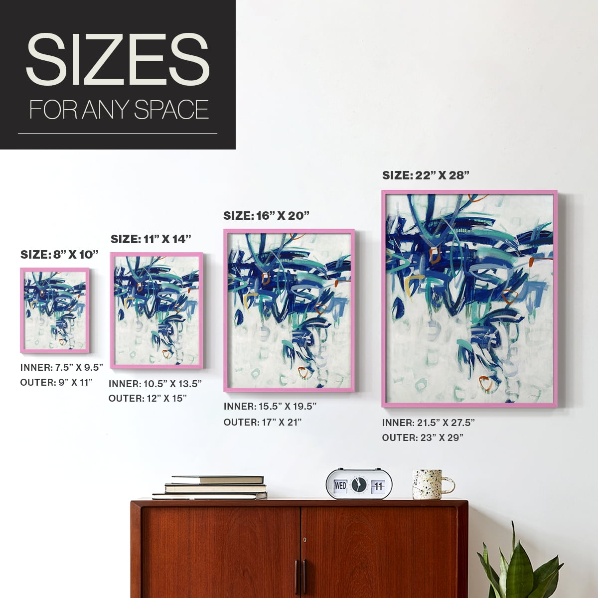 Child's Play I in Paper Solid Wood 8 x 10 Framed Print
