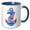 Blue/White, variant on 3drose, Coastal Colors Nautical Anchor for Her, Salty but Sweet., 11oz Two-tone Red Mug