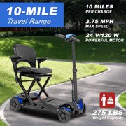 SOLAX Remote Control Foldable Electric Mobility Scooter with Suspension for Senior, Lightweight 4 Wheels Electric Powered Scooter for Travel Shopping