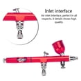 thumbnail image 2 of Fugacal Spray Gun, 2 Colores 0.2mm Gravity Feed Airbrush Gun Spray Art Tattoo Pintura Nail Cake Herramientas de decoración, para Pintura artística Tattoo Manicure Spray Modelo Nail Make up(Rouge) Fugacal No se aplica, 2 of 6