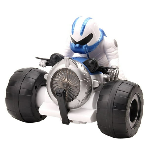 Triciclo acrobático de juguete universal para niños, con giro de 360°, luces y control remoto.