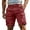 Brick Red, variant on Casual Cargo Shorts for Men, Elastic Waist Straight Drawstring Summer Short with Pockets for Outdoor