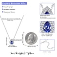 thumbnail image 6 of Fasjewly December Tanzanite Teardrop Birthstone Pendant Necklace Sterling Silver CZ Necklace Jewelry Gift for Women, 6 of 11