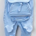 thumbnail image 5 of Karoyedx Fashion Clothing Set Toddler Boy Winter Clothing Sets Unisex Baby Boy Girl Layette Sets Bodysuits Pants And Accessories Comfort Infant Outfit Light Blue Size,0-9 Months, 5 of 5