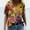 Yellow, variant on Aloohaidyvio Womens tops $5,Fashion Womens Summer Printed Short Sleeve Crew-Neck T-Shirt Casual Tee Tops