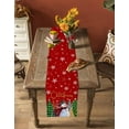 thumbnail image 5 of Ldtrchee Red Christmas Table Runner 36 Inches, Xmas Snowman Snowflake Tree Green Bed Runner Dresser Scarves Tabletop for Indoor Outdoor Parties/Ceremony/Banquet, 13"x 36", 5 of 8
