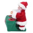 thumbnail image 4 of Navidad Eléctrico Papá Noel Juguete Tambor Muñeca Música Juguete Navidad Decoración RegaloVerde, 4 of 14
