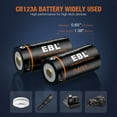 thumbnail image 6 of EBL 3 Volts CR123 16340 Rechargeable Batteries 4Pcs with Micro USB Cable for Arlo VMC3030 VMS3330 VMS3130 VMS3430 VMK3200 Wireless Security Cameras Flashlights, 6 of 7