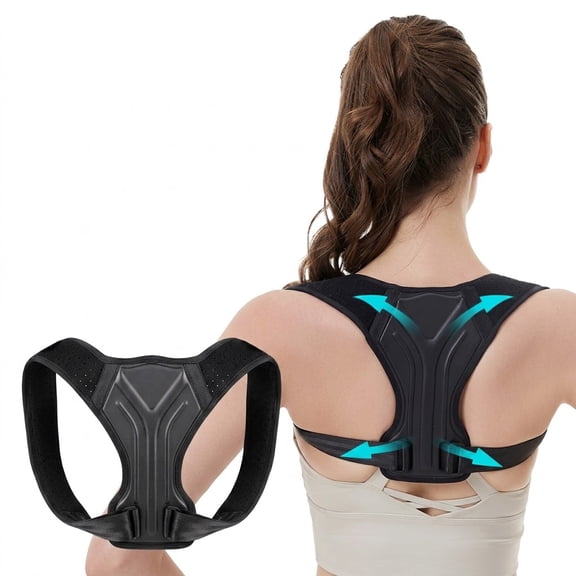 Upper Back Posture Corrector Ergonomic Figure-8 Shoulder Support Brace with Slouching Relief and Spine Alignment