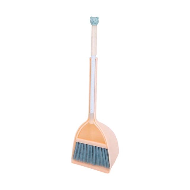 Juego de recogedor de Escoba de limpieza para niños BLESIY Naranja