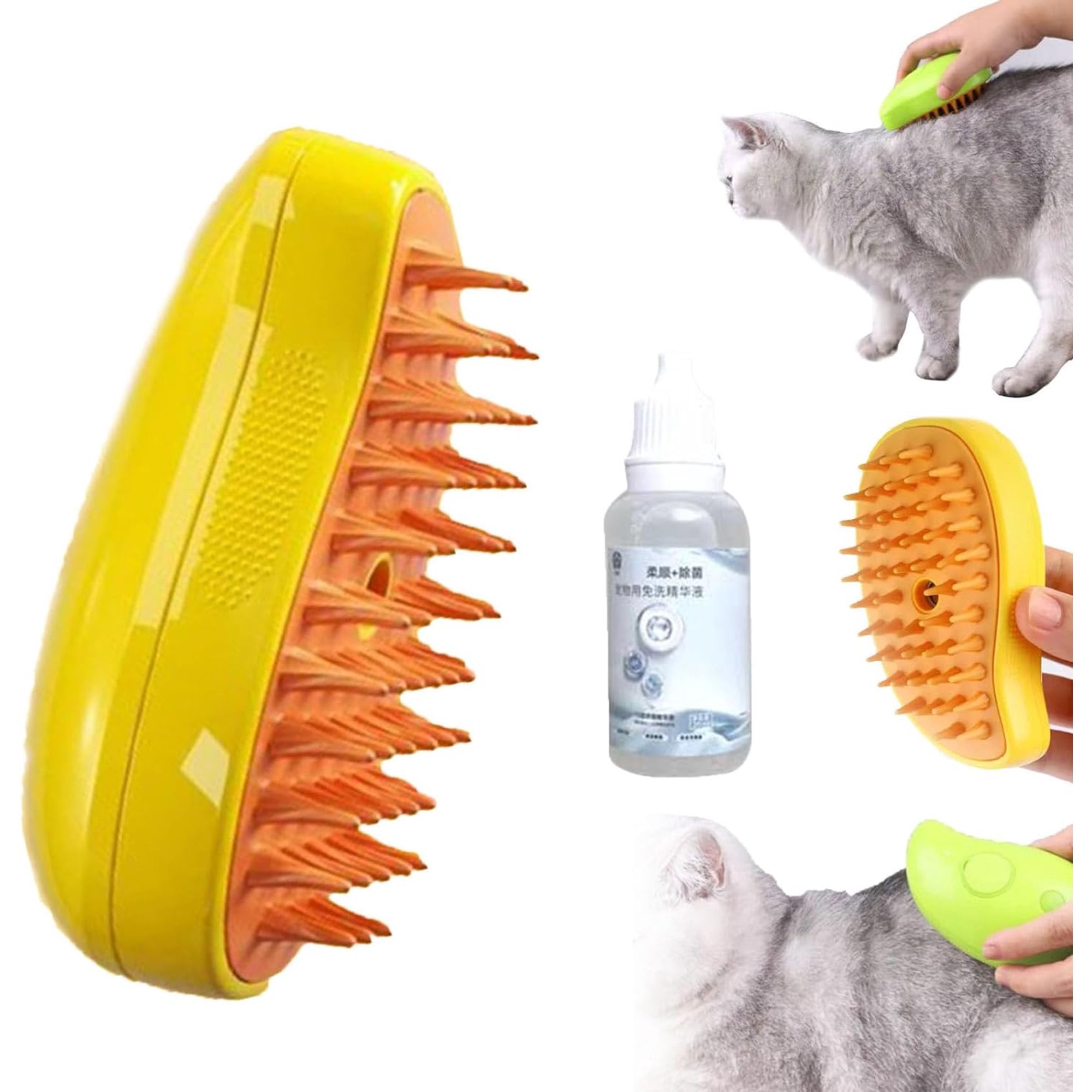 Self Grooming Cat Pad 3-in-1 Long Hair Cat Grooming Kit - Anti-static ...