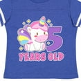 thumbnail image 4 of Inktastic 5 Years Old with Cute Unicorn Birthday Girls Toddler T-Shirt, 4 of 5