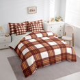 thumbnail image 3 of Homewish Abstract Stripes Grid 7-Piece Twin Bedding Sets For Teens Boys Girls,Geometric Lines Plaid Bedding Comforter Set,Minimalist Mid Century Breathable Sheet Sets,Lightweight Room Decor, 3 of 8
