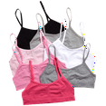 thumbnail image 3 of Princess Rose Girls Seamless Bra - 7 Pack Seamless Training Bra Spaghetti Strap Brallettes (5-12), 3 of 7