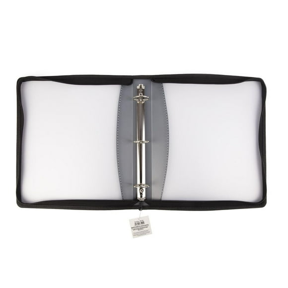 Pen+Gear Solid Poly Zip Binder Black