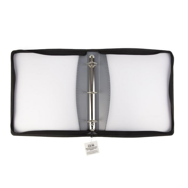 Pen+Gear Solid Poly Zip Binder Black