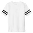 thumbnail image 4 of Yellow Rooster Short Sleeve Toddler Football Style Soft Fine Jersey Tee White/Black 3-Toddler, 4 of 5