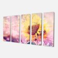 thumbnail image 2 of Sunflower With Rainbow Light Effect - Floral Canvas Art Print, 2 of 3