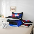 thumbnail image 6 of Manfei Red Blue Game Controller Bedding Comforter Set, Teens Gamer Gaming King Bedding Sets, Neon Lightning Star Bed Sheets Breathable Home Decor Reversible 7 Pieces, 6 of 8