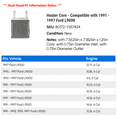 thumbnail image 2 of Heater Core - Compatible with 1991 - 1997 Ford L9000 1992 1993 1994 1995 1996, 2 of 2