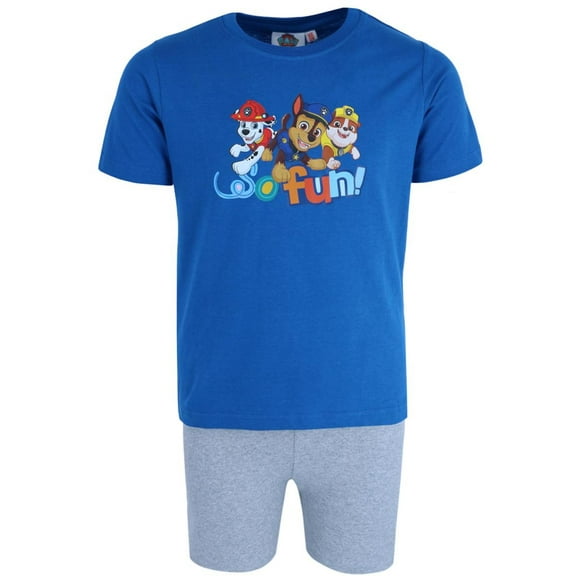 Textiel Trade Boy's Paw Patrol Short Sleeve and Shorts Pajama Set
