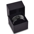 thumbnail image 3 of Tungsten Horoscope Capricorn Band Ring 8mm Men Women Comfort Fit Black Step Bevel Edge Brushed Polished, 3 of 4