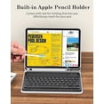 thumbnail image 6 of Backlit Detachable Keyboard Case for iPad Pro 12.9" 1/2 Gen, Pencil Slot Leather Folio, 6 of 7