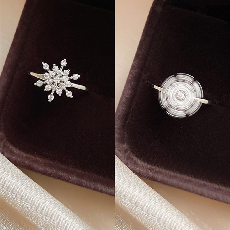Snowflake Rings Rotating 2020 Fashion  for Women Creative Finger Spinning Rlo