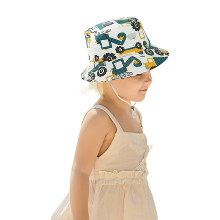 

EUMODR Girls Beach Hat Baby Boy Cute Caps Bucket Cute Kids Sun Outdoor Protection Spring Chin Sun Adjustable Strap Cartoon Cap Hat Hats Beach Summer Kids Hats & Caps