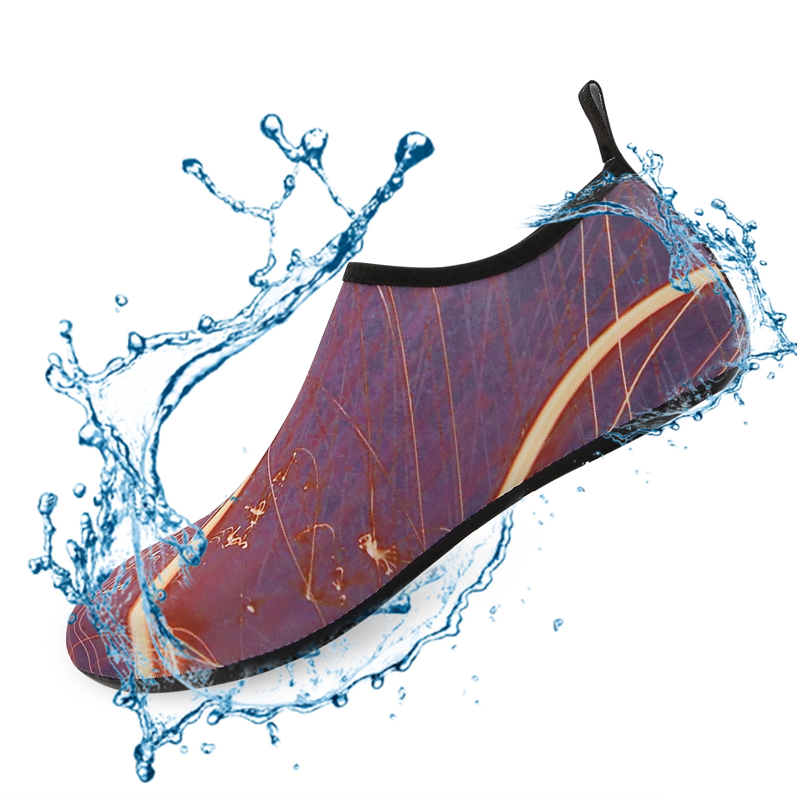 Men and Women a Slip On Barefoot Quick-Dry Beach Aqua Yoga Water Shoes (Spark/Red, 13-14 Women/10.5-11 Men)