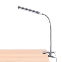 Kootion Flexible Gooseneck 11” LED Desk Lamp -Light USB Powered Eye-Caring Gray Desk Lamp with Clip