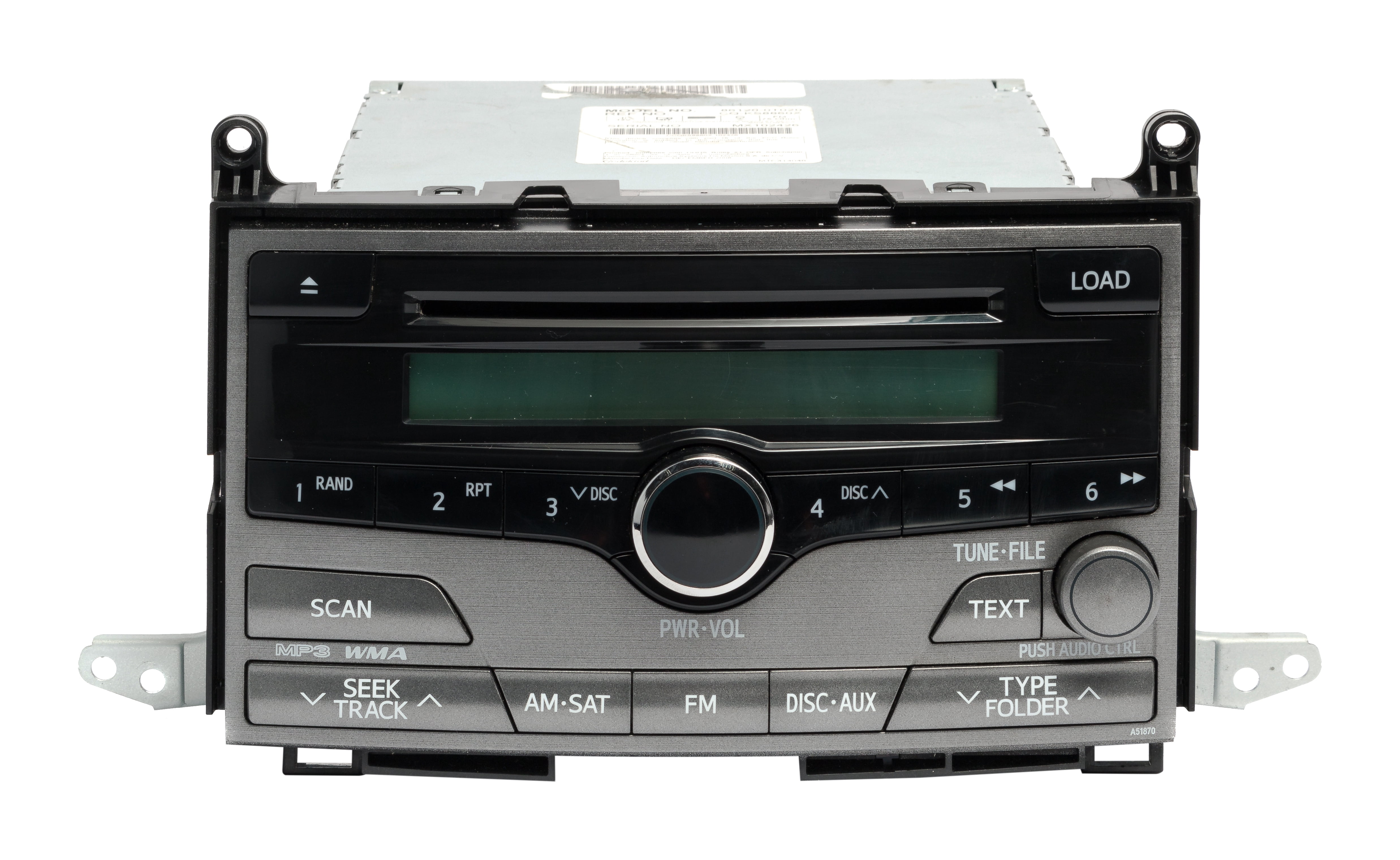 Restored 2009 Toyota Venza AM FM Radio WMA 6 Disc CD MP3 Player 86120-0T020 OPT A51870 (Refurbished)