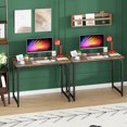 thumbnail image 2 of FDW 39 Inch Adult Computer ， Study Writing Table, Adjustable Feet, Modern Furniture for Home Office, Set of 2, Vintage, 2 of 7