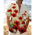 thumbnail image 3 of Camisa floral de verano para hombre, estilo hawaiano, camisa de manga corta con solapa 3D para hombre, camisetas con estampado de flores de calle, camisas de playa, ropa para mujer, 3 of 5