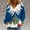 Blue, variant on Deal of the Week Ofreoo Women‘s Christmas Printed CasualCardigan ButtonFashion Jacket Tops Coat Cardigan Sweaters for Women Lightweight