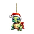 thumbnail image 1 of Ionze Decoración del Hogar Navidad Nueva Tortuga Navideña Colgante Decorativo Acrílico Animal Navideño Tortuga Ambiente Festivo Adornos Colgantes Accesorios para el Hogar (C), 1 of 4