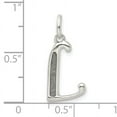 thumbnail image 3 of Sterling Silver Polished Glitter Enamel Letter L Initial Charm QC9181L, 3 of 4