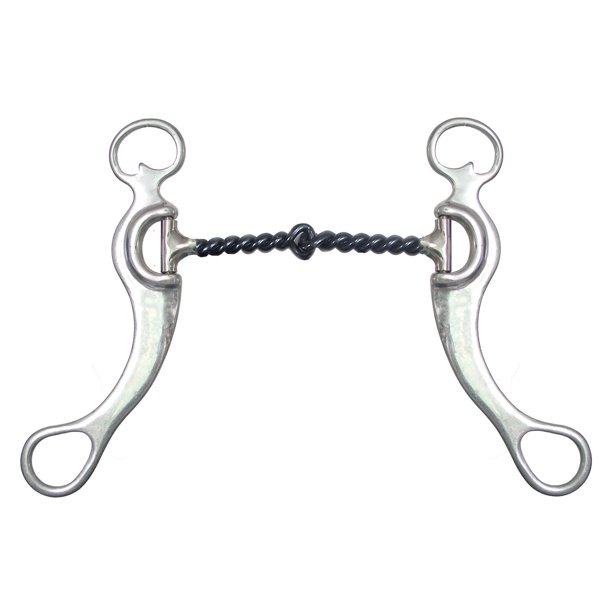 Horse Grazing Bit Aluminum Cheeks Cowboy Tack Sweet Iron Twist Wire