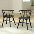 thumbnail image 2 of Furniture of America Rusenta Spindle Back Solid Wood Side Chairs, Set of 2, Black, 2 of 11