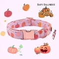 thumbnail image 1 of Unique Style Paws Halloween Pumpkim Pink Dog Collar Adjustable Handmade Bowtie Dog Collar Pet Gift for Small Medium Large Dog ShopWise Round, 1 of 6