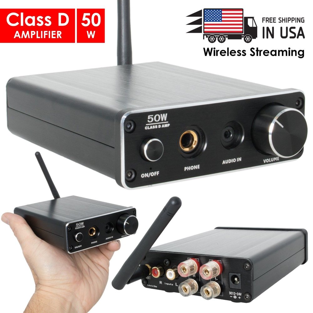 Class D Amp DAC with Stereo Amplifier 50W + Headphone  